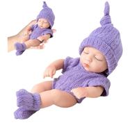 Upiulote Baby Dolls 7 in Long Soft Vinyl Lifelike Posable New-Bron Realist Baby Doll with Clothes Mini Dolls for Girl, Children Realist Newborn (Style 1)