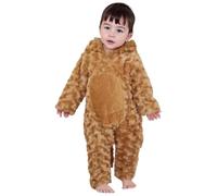 Upiulote Costume pour chiens pour tout-petit, costume de chiot à manches longues pour enfants, chiot en tout-petit mignon avec chapeau à capuche et oreilles en peluche, caricatures