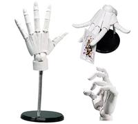 Upiulote Hand articulé Modèle de Main Gauche 1: 1 8x14 Pouces avec Articulation Mobile et Base DIY Modèle PVC Convivial pour Le Dessin, la Peinture, l'esquisse, Le Blanc articulé