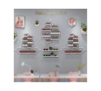 UPJAKS 5pcs Organisateur de Vernis à Ongles Mur en métal Mural Rack de Feuille de Feuille de Feuille est-ce Que l'huile Essentielle à lèvres à lèvres Perfume de Parfum étagère