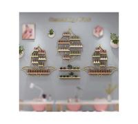 UPJAKS 5pcs Organisateur de Vernis à Ongles Mur en métal Mural Rack de Feuille de Feuille de Feuille est-ce Que l'huile Essentielle à lèvres à lèvres Perfume de Parfum étagère