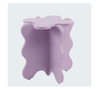 UPJAKS Bout de canapé Table Basse Mini Petal 45x50cm en Bois Massif, Style ondulé, Table d'appoint Nordique créative for Chambre à Coucher, Petite Table de Chevet colorée Canapé(Lila)