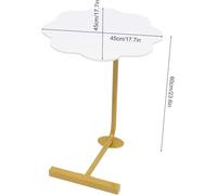 UPJAKS Bout de canapé Table d'appoint en Forme de C, Motif Floral, Petite Table de Chevet for canapé étroit, Table en C 45 x 60 cm, Table Basse for Salon ou Chambre Canapé(Svart)