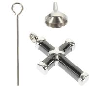 UPKOCH 1 Ensemble Collier Pendentif Acier Inoxydable pour Cendres Animaux avec Urne Ouvrable et Mini Entonnoir Kit Souvenir Personnalisable pour Commémorer Vos Animaux de Compagnie