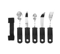 UPKOCH 1 ensemble de couverts adaptés - Ustensiles de cuisine flexibles et adaptés pour adultes et personnes âgées en situation de handicap - Cuillère anti-tremblements en acier inoxydable, aide