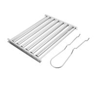 UPKOCH 1 Ensemble Ensemble D'outils pour Barbecue Charbon Camping De Plein Air Étagère Gril Saucisse Cuisson Support Rack De Barbecue Silver Acier Inoxydable