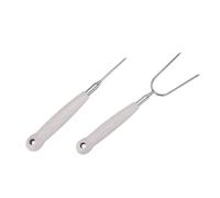 UPKOCH 1 Jeu Barbecue Acier Inoxydable De Double Simple pour Grillades Plein Air pour Viande Saucisses Fruits Accessoires Pratiques pour Camping BBQ 2 Pièces