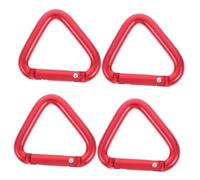 UPKOCH 1 Jeu Mousquetons Aluminium Triangulaires Clips De Montagne Et Boucles De Suspension pour Camping Et Clés Rouge 4 Pièces