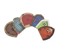 UPKOCH 1 Jeu Porte De Décoration De Jardin Décor De Jardin De Fées Portes De Jardin Féeriques Porte Féerique Pelouse Petite Porte De Jardin Portes De Fées Miniatures Bois 6 Pièces