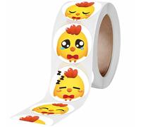 UPKOCH 1 Rouleau De 500 Autocollants Poussin De PâQues, ÉTiquettes DéCoratives Pour Enfants, DéCorations De FenêTre Et Fournitures De FêTe
