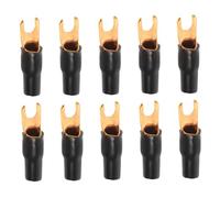 UPKOCH 10 pièces Connecteurs Haut-Parleur Voiture U-Type avec Gaine Noire Kit Bornes Électriques Audio Fiables pour Câblage Amplificateur et Connecteurs Sertir Automobiles Transmission