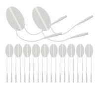 UPKOCH 10 pièces Coussinets Électrodes Ems Auto-adhésifs Ovales Blancs Patchs Massage Cervical et Stimulation Musculaire Accessoires Multi-fonctions pour Électrostimulateur à Domicile