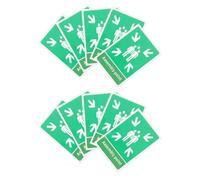 UPKOCH 10 Pièces Panneaux Autocollants de Point de Rassemblement en Pvc Vert, Instructions Claires et Matériaux Robustes, pour Bureau et Bar en Cas D'évacuation Incendie
