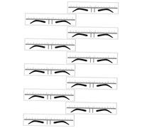 UPKOCH 10 pièces Pochoirs Sourcils Jetables PVC Jaune Règle Maquillage Précise pour Dessin Symétrique Outil Pratique pour Femmes et Filles Accessoire Maquillage Sourcils Coller