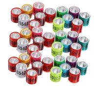 UPKOCH 100 pièces Anneaux pour Pigeons et Volailles Bagues Colorées Légères et Faciles à Poser Identification des Oiseaux Styles et Couleurs Mixtes Lot pour Éleveurs et