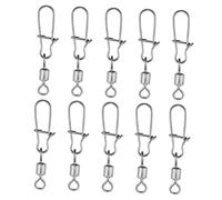 UPKOCH 100 pièces Connecteur Émerillon Pivotant Alliage Inoxydable Accessoire de Portable Anneau de Rapide pour Amateurs et
