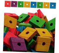 UPKOCH 100 pièces Jouets pour Perroquets de Jouets à Mâcher Colorés pour Oiseaux pour Broyage des Dents Divertissement des Perroquets