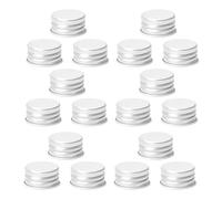 UPKOCH 100 Pièces Lot de Bouchons à Vis en Aluminium Argenté 20mm Étanches pour Bouteilles en Verre et Flacons de Lotion, Résistants aux Chocs, Adaptés aux Déplacements et Voyages