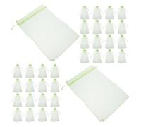 UPKOCH 100 Pièces Organza pour Arbres Fruitiers Verts avec Cordon Serrage Sacs de Protection Respirants Réutilisables pour Fruits et Légumes Filets Protection Récolte