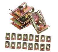 UPKOCH 100 Pièces U Nut License Plate Mounting Clips Metal Fastener For Car Bumper Front Rear Secure Fixation