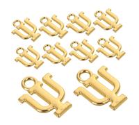 UPKOCH 10pièces Charms Lettres Grecques Pour Création De Bijoux Pendentifs Alphabet Pour Bracelets Et Colliers Perles Métal Avec Finition Lisse
