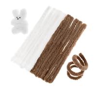 UPKOCH 10pièces Tiges De Chenille Fuzzy Pour Artisanat Lot De Blancs Idéales Pour Décorations Halloween Projets Floraux Et Créations