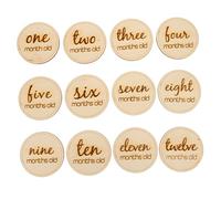 UPKOCH 12 pièces Cartes Cartes Mensuelles Commémoratives Rondes pour Né Accessoires Photo pour de Souvenirs de Premiers Mois