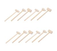 UPKOCH 12 pièces Mini Maillets Bois pour Garçon Fille Jouets Montessori pour Coordination Main-œil Marteaux Bois Multifonctions pour Ouvrir Crabes et Jeux Educatifs