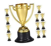UPKOCH 12 pièces Mini Plastic Trophy Cups for Kindergarten Competitions Lightweight Small Awards for Classroom and Family Events Réutilisable