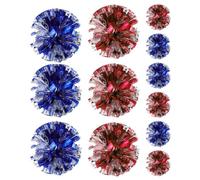 UPKOCH 12 Pièces Pompons D’Encouragement à Poignée en Plastique, Couleurs | Prise Facile, Poignée Lisse, Effet de Ralliement, pour Compétitions, Tribunes et Collectes