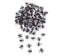 UPKOCH 120 Pièces Lot de Fausses Mouches Plastique Réalistes Jouets Insectes Petits pour Farces Réutilisables Décoration Halloween Poisson Avril et Fêtes Familiales