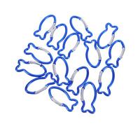 UPKOCH 15 Pièces Mousquetons Alliage Aluminium Forme Poisson Crochets de Sécurité pour Escalade Randonnée et Camping Anneaux Métalliques pour Porte Clés et Équipement Extérieur