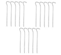 UPKOCH 15 Pièces Piquets Aluminium Forme de Point Interrogation pour Camping Extérieur Piquets Robusts pour Tentes Awnings