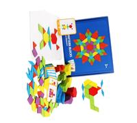 UPKOCH 155 pièces Puzzle Éducatif Bois pour Garçon Fille Formes Géométriques Colorées Jeu Montessori pour Développement Intellectuel et Coordination Main-œil Cadeau Pédagogique pour