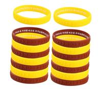 UPKOCH 16 Pièces Bracelets Silicone avec Motif Sanskrit Bracelets Étanches Flexibles et Réutilisables pour Équipes Confortables et Ajustables pour Hommes et Femmes