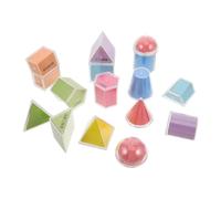UPKOCH 16 Pièces Kit de Géométrie avec Solides Transparents Pliables Modèles Géométriques Éducatifs pour Garçon Fille Supports Pédagogiques Mathématiques pour École et Stem