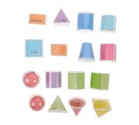 UPKOCH 16 Pièces Solides Géométriques Pliables pour Enseignement Modèles Éducatifs pour Calcul du Volume Surface Jeu de Construction Mathématique Sécurisé pour Garçon Fille et Classe