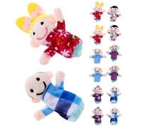 UPKOCH 18 Pcs Finger Puppets Famille Peluche Jouets Interactifs pour Raconter des Histoires Jeu de Rôle et Éducation Précoce Personnages Colorés et Légers pour Garçon Fille