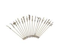 UPKOCH 18 pcs Miniature Zinc Alloy Chinese Ancient Arms Models Detailed Mini Metal Adornments for Home Decoration and Educational Collectors Compact Portable Learning Toys