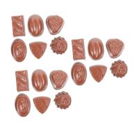 UPKOCH 18pièces Modèles De Chocolat Simulés Décors Réalistes Pour Photographie Et Vitrine Accessoires Pour Éducation Et Présentation
