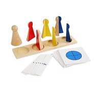 UPKOCH 1ensemble Jouets Bois Éducatifs Blocs De Fractions Interactifs pour Jeux Apprentissage Montessori Matériaux Sûrs Et Développement Cognitif Et Compétences Motrices