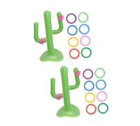 UPKOCH 2 Ensembles Jeu été Gonflable Cactus Cactus et Anneaux pour Activités de Plage et Piscine