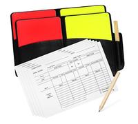 UPKOCH 2 Ensembles Kit Arbitre Football Cartons Rouge Jaune PVC avec Carnet de Score et Crayon Accessoires Officiels pour Matchs et Entraînements