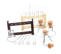 UPKOCH 2 Ensembles Mini Tube à Essai en Verre Simulé Jouets Enfants Mini Laboratoire Tubes Laboratoire De Science Miniature Tube De Maison De Poupées Fille Science des Poupées Un Verre