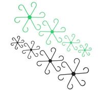 UPKOCH 2 Ensembles Support De Tige pour Plantes Lot de Supports Fixes pour Fleurs Et Bonsai Vert Noir Aux Intempéries pour Cultures Extérieur 8 Pièces * 2