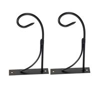UPKOCH 2 Ensembles Support Mural Européen pour Plantes Suspendues Lot de Robuste et Décoratif pour Lanternes et Jardinières Finition Noire pour Balcon et Salon