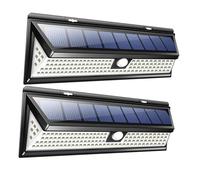 UPKOCH 2 Pièces 118 lumière de la porte d'entrée lanternes murales extérieures décalque de trou de souris Applique murale lumière solaire lumière d'urgence capteur humain lampe de poche