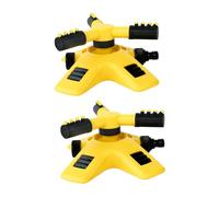 UPKOCH 2 pièces Arroseur de Pelouse Rotatif Système Irrigation Automatique Stable Triple Hélice pour Arrosage Uniforme de Jardin Pelouse Potager et Fleurs