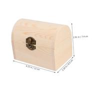 UPKOCH 2 pièces Boîte à Bijoux Bois DIY Rangement Simple pour Boucles Oreilles Bagues Perles Coffret Organisateur Artisanal Pin Petit et Grand Modèle Arche