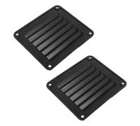 UPKOCH 2 Pièces Calandre de Style Marin aérateur à Lames pour Bateau évent de Couverture de Bateau Couvercle d'évacuation d'échappement Ventilateur d'extraction de fenêtre Nylon Noir